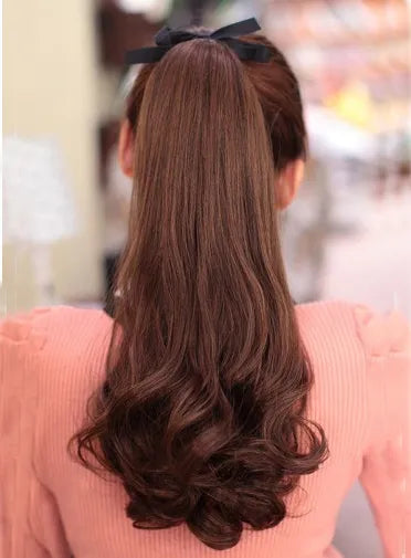 Sweet Hot Sale Long Big Wave Synthetic Ponytail