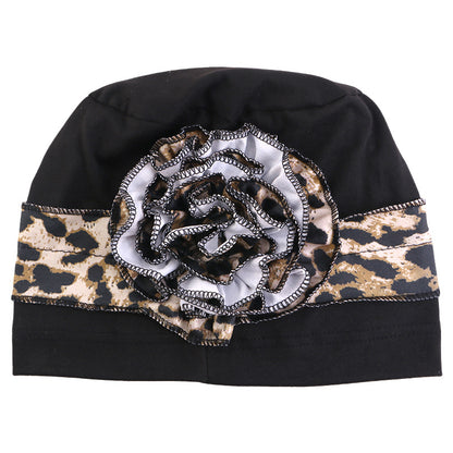 Amazon's New Hat with Large Floral Pattern on the Side, Headscarf Hat, Hair Loss Cap, Postpartum Head Wrap Hat Jdt-515