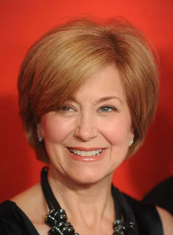 Graceful Custom Jane Pauley Hairstyle Short Straight 100% Human Hair Lace Wig