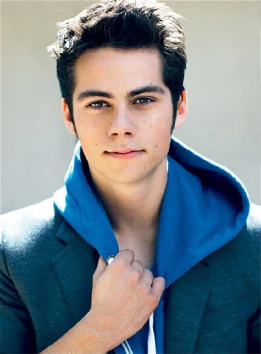 Dylan O'Brien Short Straight Human Hair Full Lace Men Wig