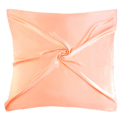 New Amazon Satin Square Scarf, Imitation Silk Pure Color Head Scarf, Ethnic Style Turban Hat Jdwj-28B