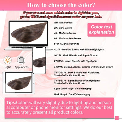 Hair Toppers for Women Gray Hair Toppers for Women 100% Remy Human Hair Grey Hair Toppers for Women with Thinning Hair Clip in Hair Toppers Short Hair Pieces for Women Real Hair Toppers Grey