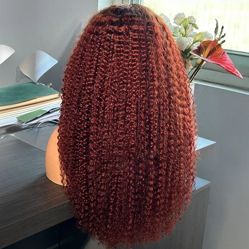 Afrofarbene gebleichte Knoten Echthaarperücke