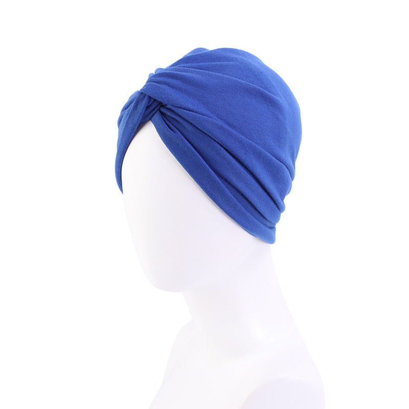 Ethnic Style Turban Hat, Imitation Cotton Twisted Cross Hat, Indian Hat, Chemotherapy Hat, Baotou Hat
