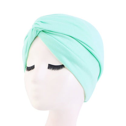 Ethnic Style Turban Hat, Imitation Cotton Twisted Cross Hat, Indian Hat, Chemotherapy Hat, Baotou Hat