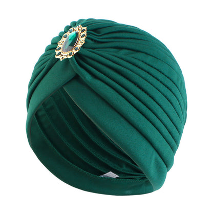 Cross-border new alloy diamond accessories Indian cap retro ethnic headscarf cap chemotherapy cap JDT-12J