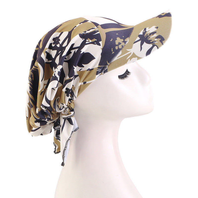 Spring and Summer Style Cashew Print Brimmed Baseball Cap Outdoor Sunshade Headwrap Ethnic Cloth Hat Jdt-234C
