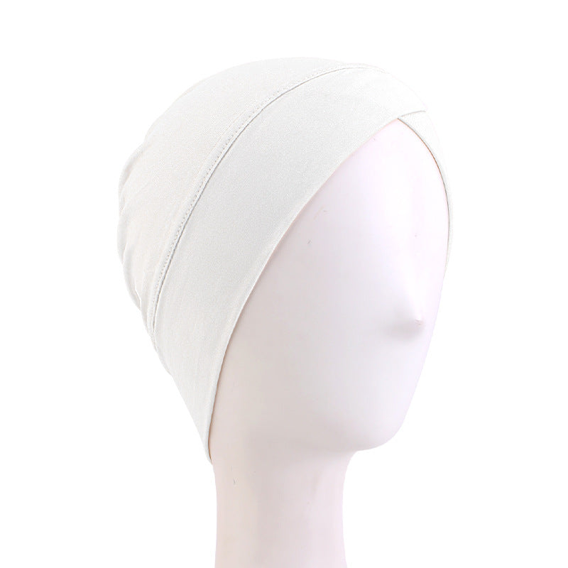 Amazon's New Elastic Cross-Over Indian Hat, Solid Color Modal Cotton Base Hat Jdt-50A