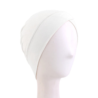 Amazon's New Elastic Cross-Over Indian Hat, Solid Color Modal Cotton Base Hat Jdt-50A