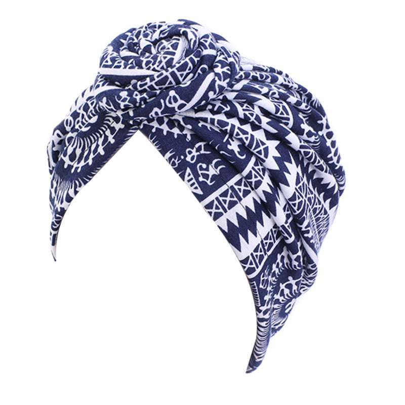 Bohemian style donut turban hat knotted pullover cap ethnic hat TJM-342