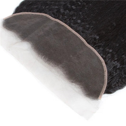 Wigsbuy Vigin Human Hair Brazilian Kinky Straight Lace Frontal 13*4