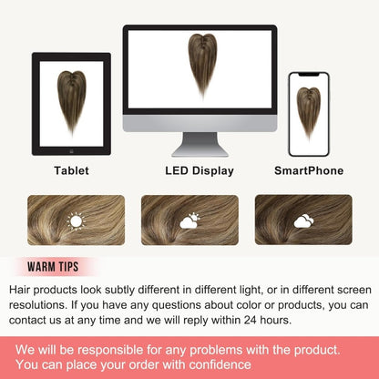 Real Human Hair Toppers for women 10 Inch Clip in Bangs for Thinning Hai Cover Hair Pieces