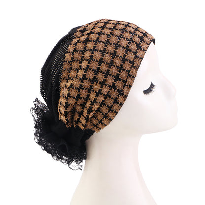 New Cross-Border Ethnic Style Breathable Hat, Floral Turban Hat, Head Wrap Hat, Hair Care Hat Jdt-519