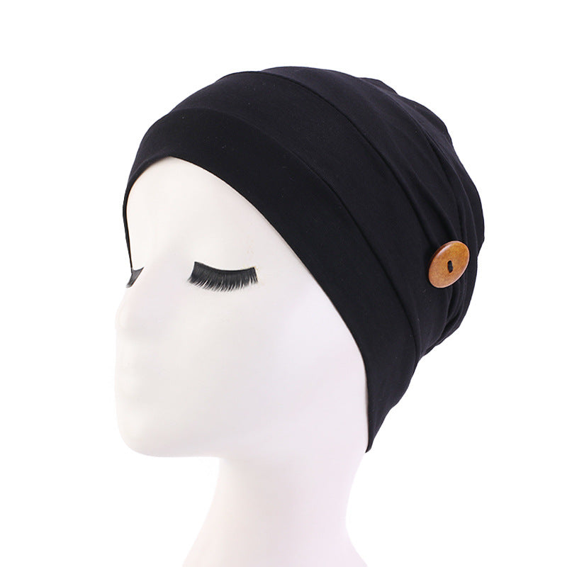 Women's Mask Hat Nurze Hat Anti-Le Moon Hat Ear Protecting Headband Bamboo Fiber Modal Cotton Chemotherapy Hat