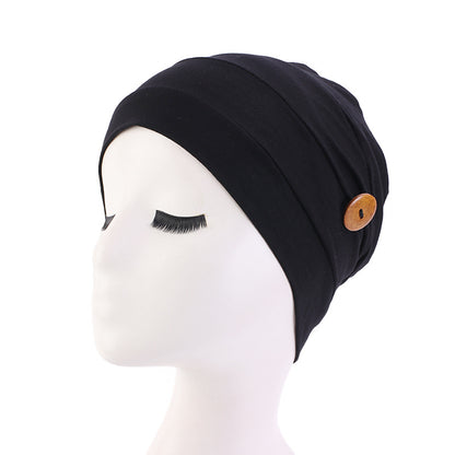 Women's Mask Hat Nurze Hat Anti-Le Moon Hat Ear Protecting Headband Bamboo Fiber Modal Cotton Chemotherapy Hat