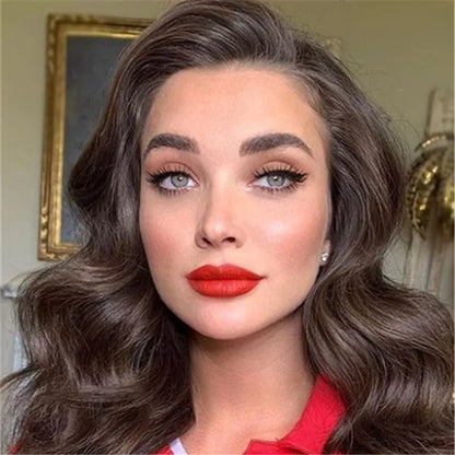 Long Wavy Human Hair Wigs With Side Part Capless Wig 18 Inches