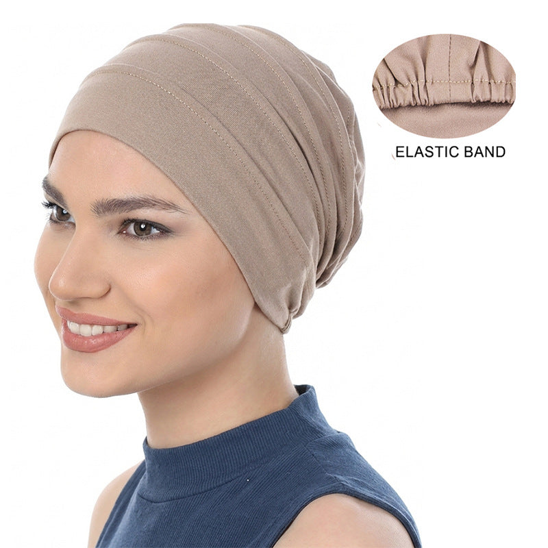 Amazon New Supply Cotton Women's Headscarf Hat, Chemo Hat, Sleep Cap, Hair Loss Hat Jdt-267A