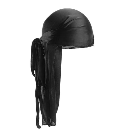 European and American popular artificial silk long tail pirate hat men's and women's bag headscarf hat printable LOGO