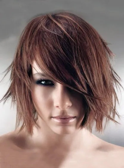 Custom Latest Popular Short Straight 8 Inches 100% Human Remy Hair Wig
