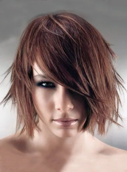 Custom Latest Popular Short Straight 8 Inches 100% Human Remy Hair Wig
