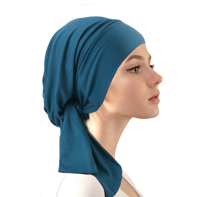 Cross-Border Supply Elastic Streamer Headscarf Hat, Head Wrap Hat, Base Hat, Chemotherapy Hat Jdt-31A