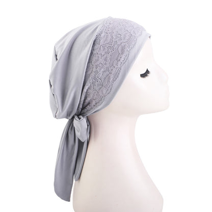 Amazon source lace edge ribbon headscarf cap, toe cap, base cap, chemotherapy cap JDT-510