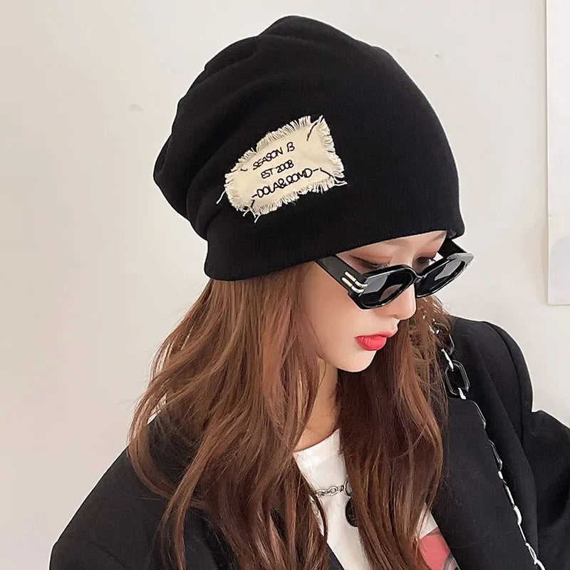 Women/Ladies Casual Style Letter Pattern Brimless Knitted Hats For Spring/Fall/Winter