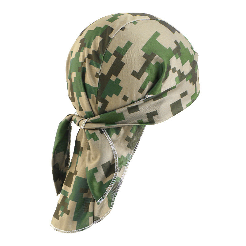 Camouflage elastic pirate hat men's and women's headscarf hat hip hop hip hop ribbon toe cap JDD-09C