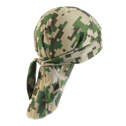 Camouflage elastic pirate hat men's and women's headscarf hat hip hop hip hop ribbon toe cap JDD-09C