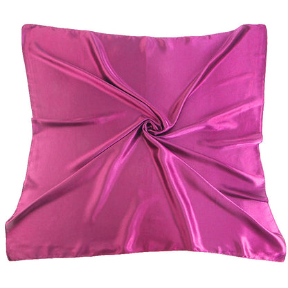 New Amazon Satin Square Scarf, Imitation Silk Pure Color Head Scarf, Ethnic Style Turban Hat Jdwj-28B