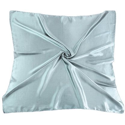 New Amazon Satin Square Scarf, Imitation Silk Pure Color Head Scarf, Ethnic Style Turban Hat Jdwj-28B