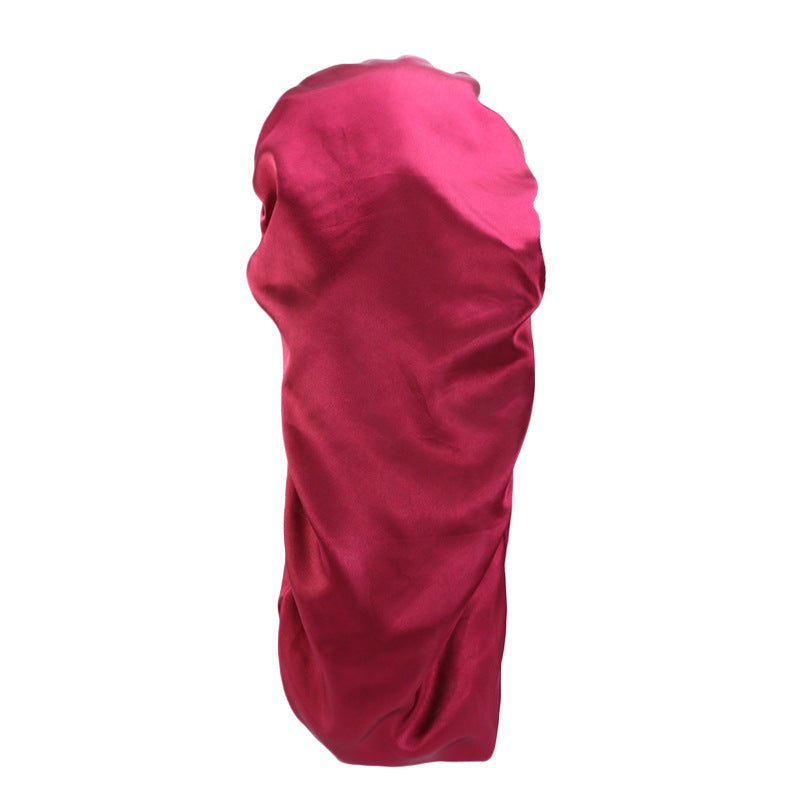 Foreign trade printing LOGO beauty salon advertising cap adjustable buckle double nightcap satin shower cap