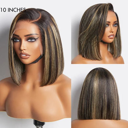 Breathable Lace Front Wigs Summer Bob Human Hair