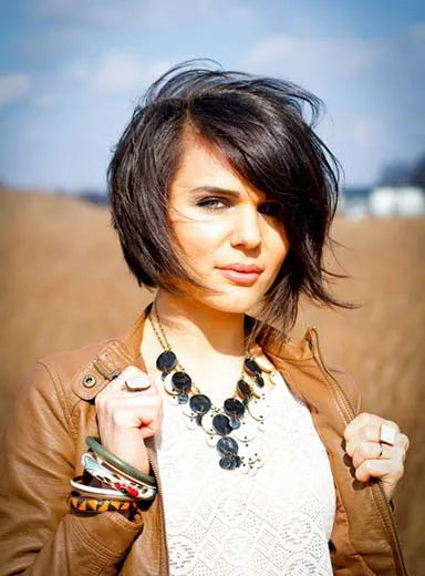 Lovely Soft Short Straight Full Lace Human Hair Wig 10 Inches