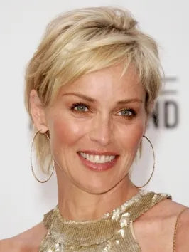 Pixie Hairstyle Short Straight 6 Inches Capless Hair Wigs for Older Women
