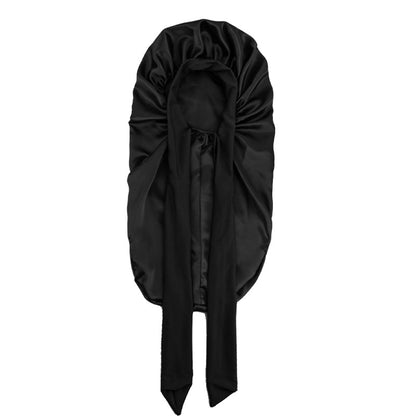 Cross-border Wide-brimmed Stretch-in Long Ribbon Scarlet Nightcap Long Barrel Hair-care Hat Band Tape Hood JDB-446V