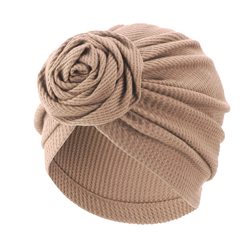 Cross-Border Supply Rose Elastic Turban Hat Ethnic Hat Plaid Cotton Turban Hat Jdt-480C