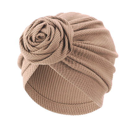 Cross-Border Supply Rose Elastic Turban Hat Ethnic Hat Plaid Cotton Turban Hat Jdt-480C