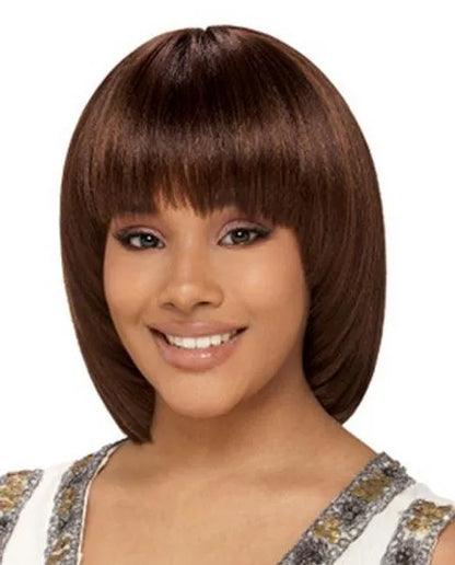 Cute Bob Hairstyle Medium Straight 100% Human Hair Wig 10 Inches