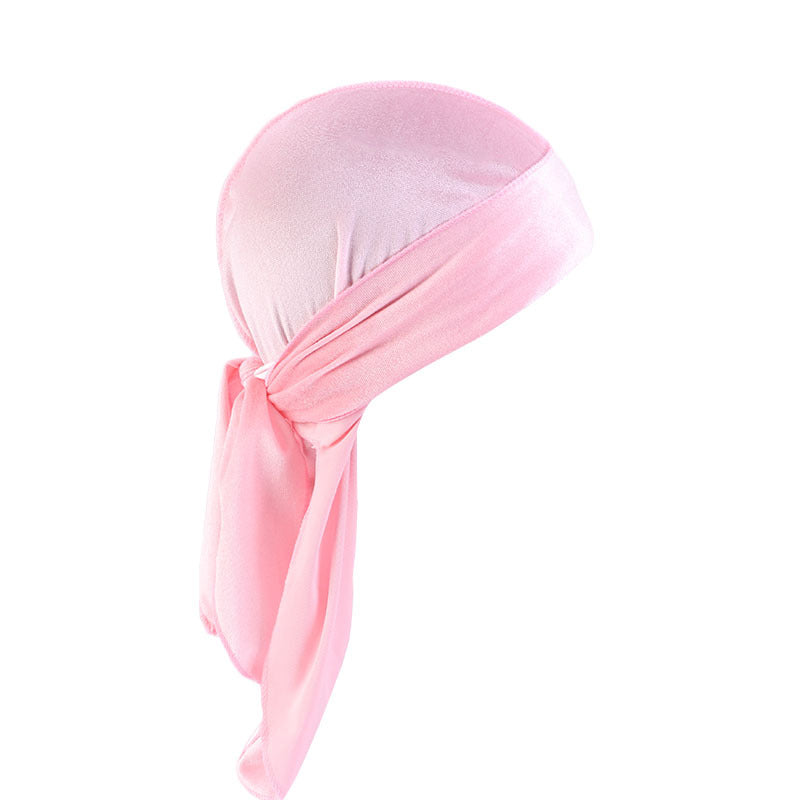European and American fashion Korean velvet long tail pirate hat strap turban hat hip hop Cape velvet durags