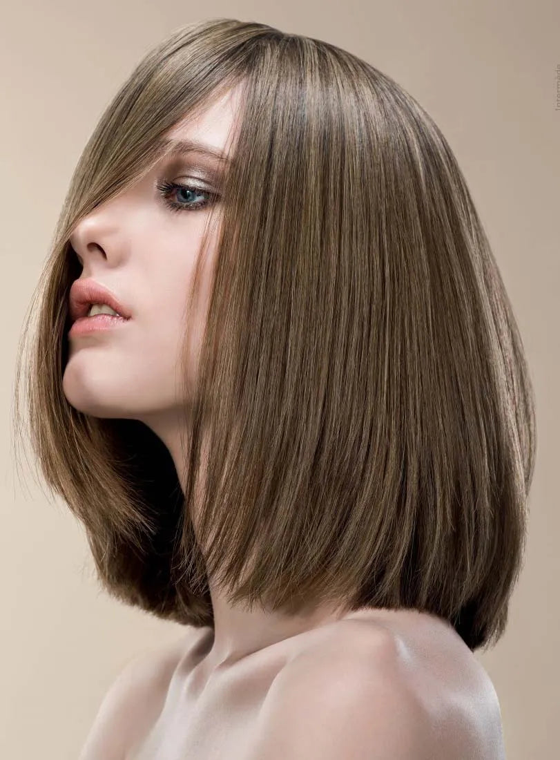 Cool Style LOB Medium Straight Synthetic Hair Lace Front Wig 12 Inches