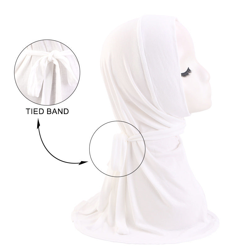New Cross-Border Modal Cotton Headscarf with Tie Straps, Long Headscarf, Headwrap Hat, Headscarf Hat Jdt-490E