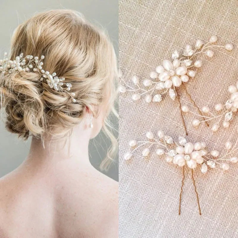 Charming Pearl Hairpin Wedding Hair Accessories