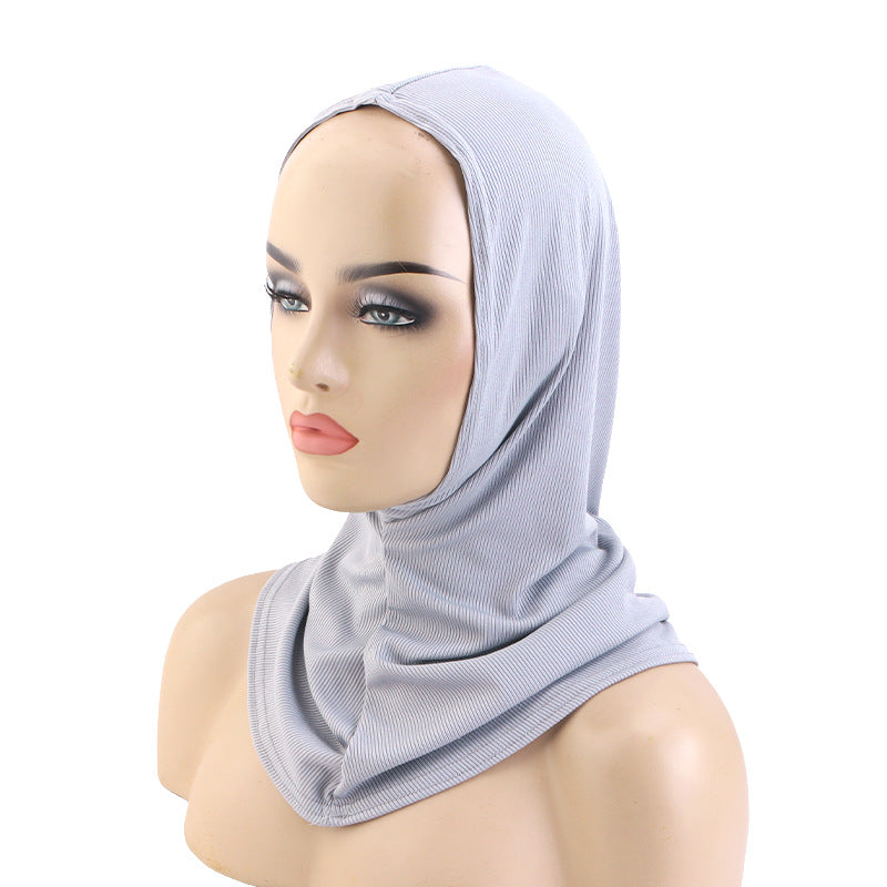 Cross-Border Striped Skin-Friendly Headscarf, Head Wrap, Cloth Hat, Long Base Head Cover, Jdt-490F