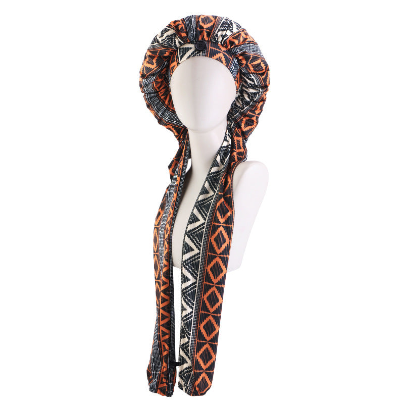 New European and American Style Long Elastic Ice Silk Hair Cap for Women, Suitable for Braided Hair and Care, Model Jdb-522A