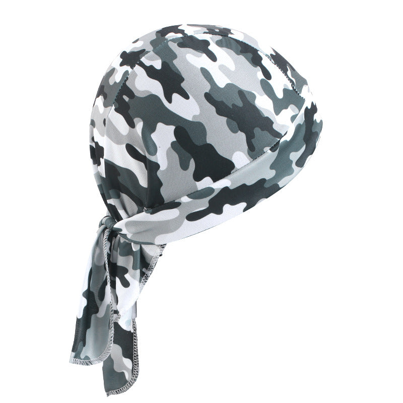 Camouflage elastic pirate hat men's and women's headscarf hat hip hop hip hop ribbon toe cap JDD-09C