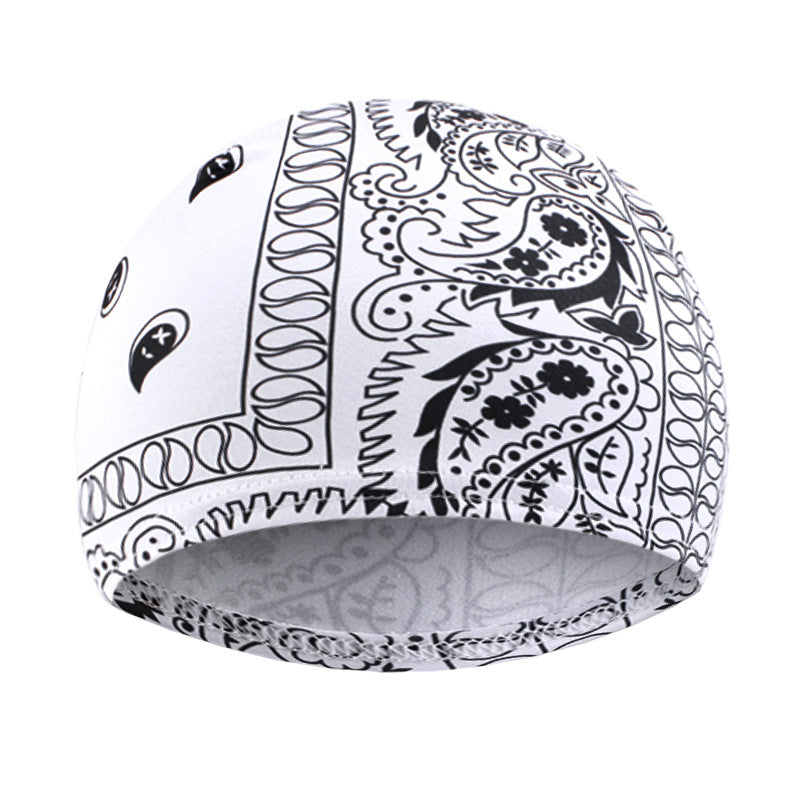 Cross-Border Supply Elastic Headband Round Hat Cashew Flower Pattern Wig Cap Hair Protection Cap Wave Dome Cap Jdu-20F