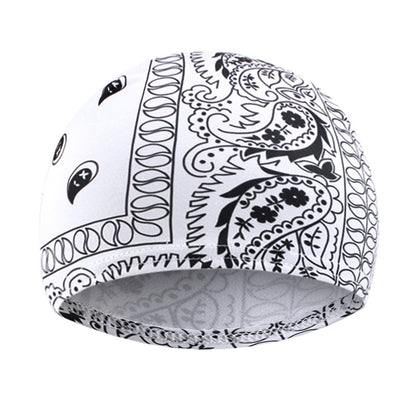Cross-Border Supply Elastic Headband Round Hat Cashew Flower Pattern Wig Cap Hair Protection Cap Wave Dome Cap Jdu-20F
