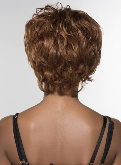 Mishair? African American Short Shaggy Loose Wavy Human Hair Capless 6 Inches