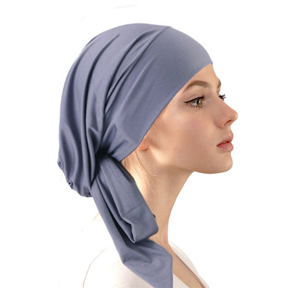 Cross-Border Supply Elastic Streamer Headscarf Hat, Head Wrap Hat, Base Hat, Chemotherapy Hat Jdt-31A